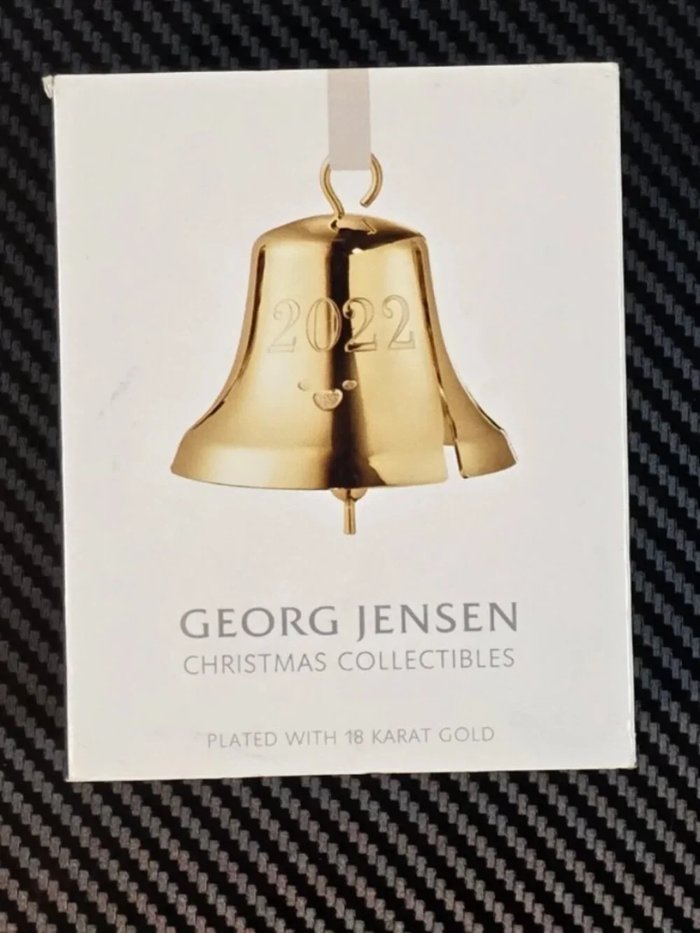 Georg Jensen Christmas Collectibles 2022 Christmas Bell Plated 18 Karat Gold